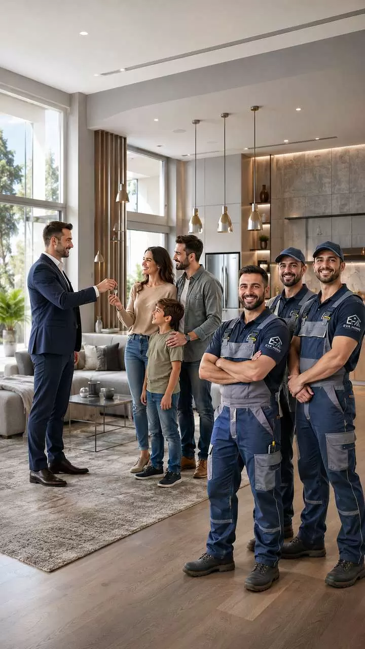 EVA Home Dekorasyon ekibi tarafından yenilenmiş modern evde anahtar teslim tadilat hizmeti