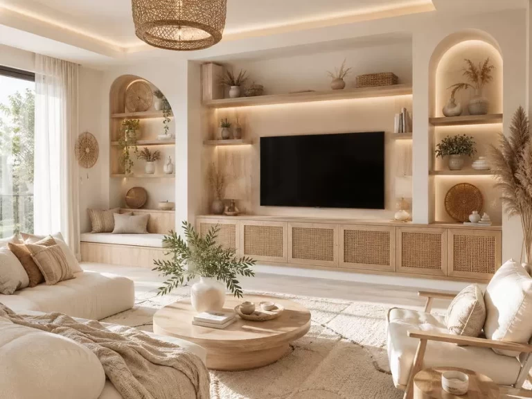 EVA Home Dekorasyon İzmir özel ölçü mobilya tasarımları modern TV ünitesi dolap ve raf uygulaması