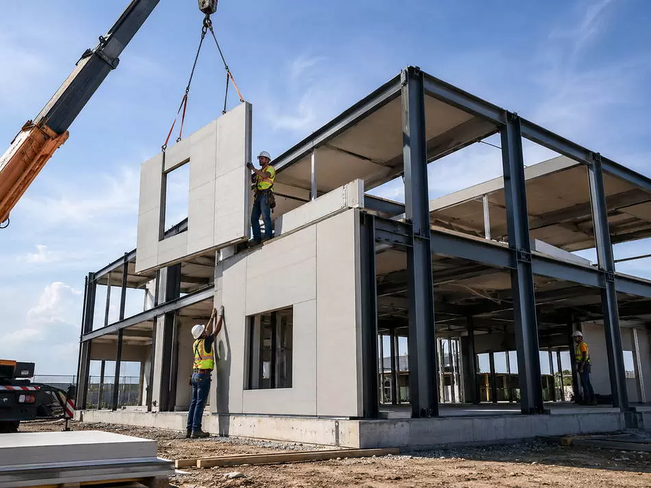 EVA Home Dekorasyon prefabrik yapı montajı çelik konstrüksiyon ve panel kurulum uygulaması